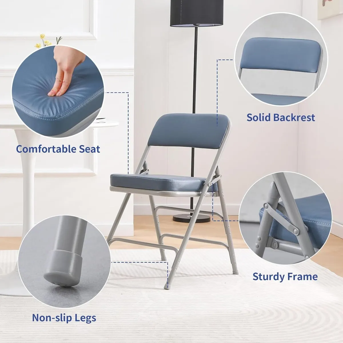 Folding Chairs Ultra Thick Padded Foldable Chair - Image 4