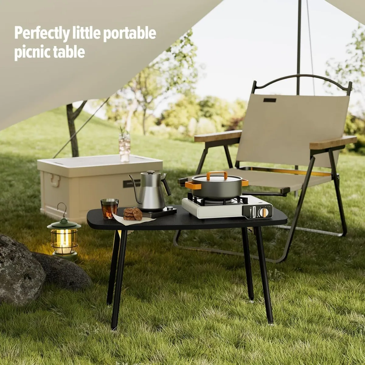 Folding Coffee Table Small Black Tables for - Image 3