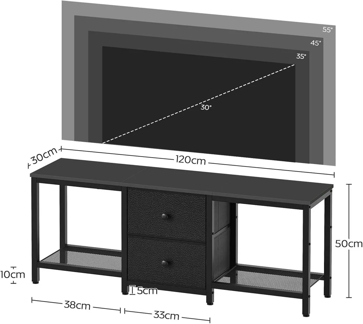 TV Cabinet Stand for TVs up to 55'' Media Console - Image 3