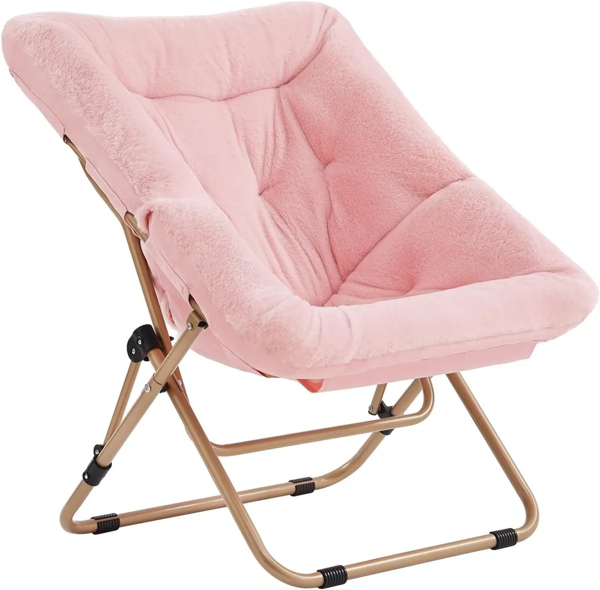 Comfy Saucer Chair Oversized Foldable Faux Fur - Image 1