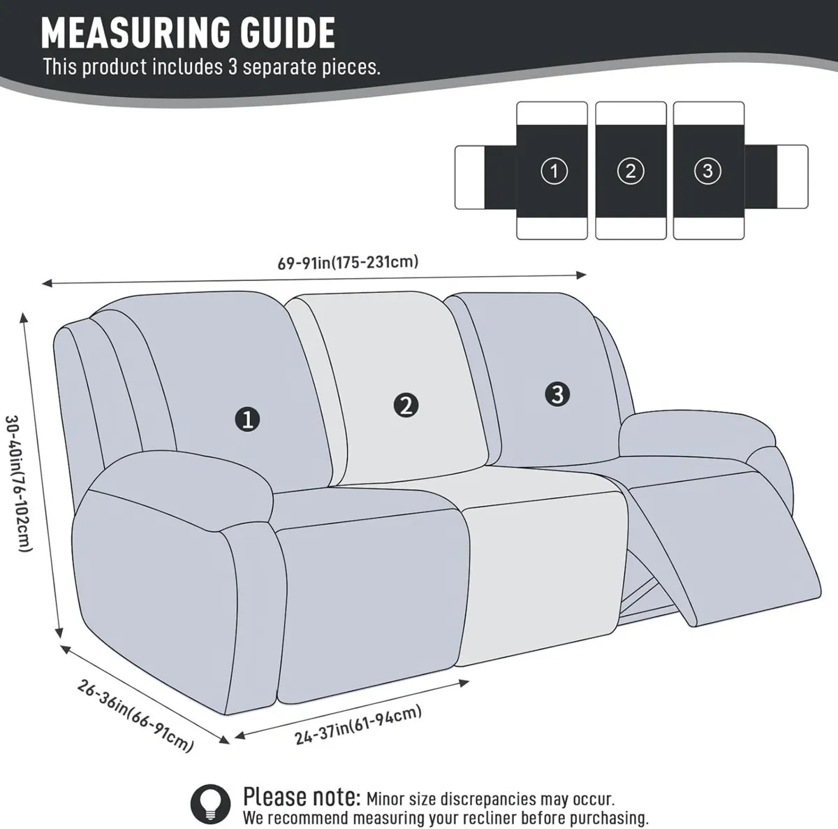 Jacquard Recliner Chair Cover Stretch Sofa - Image 2