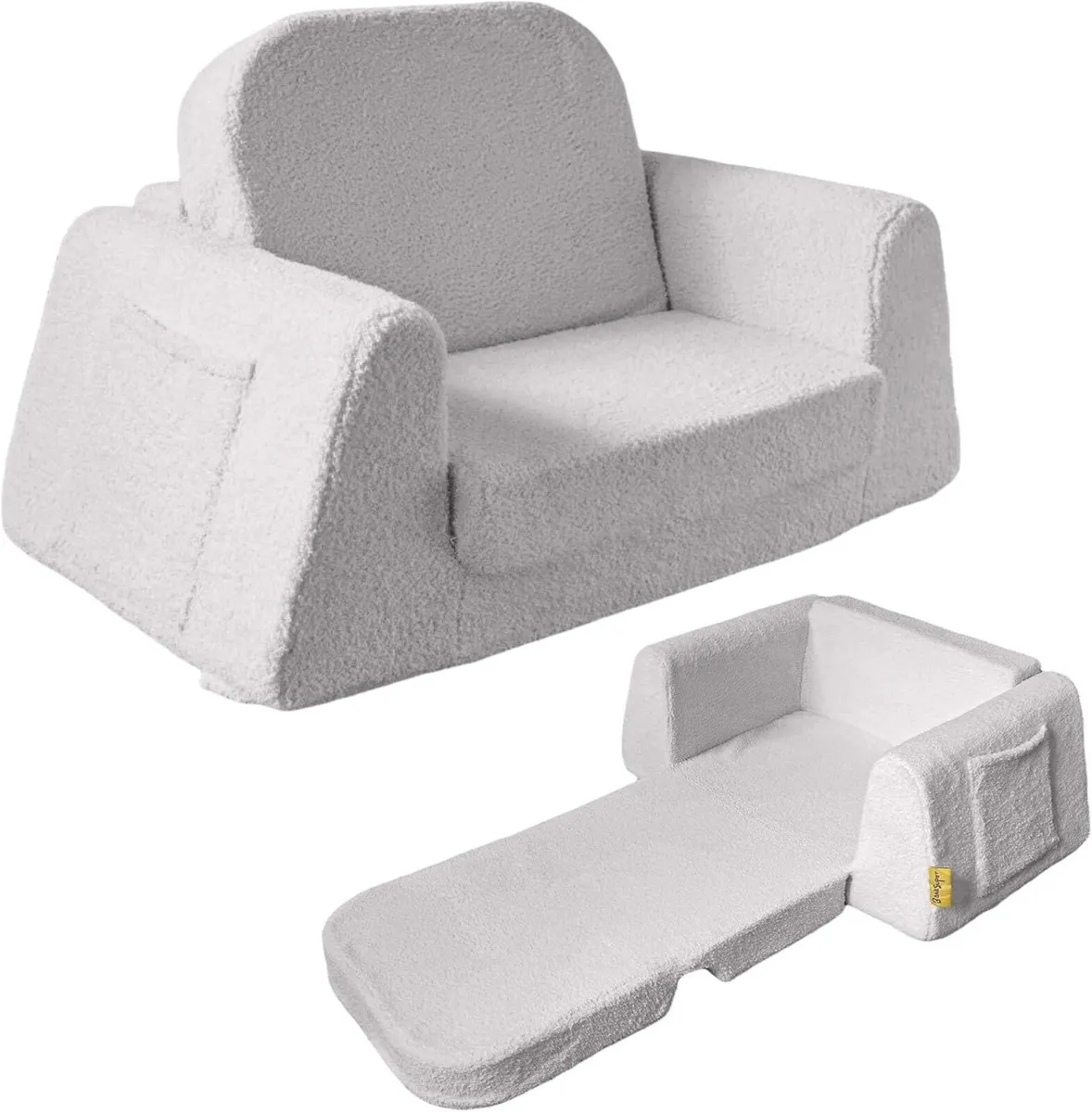 Kids Sofa 2-in-1 Convertible Toddler Chair Comfy - Image 1