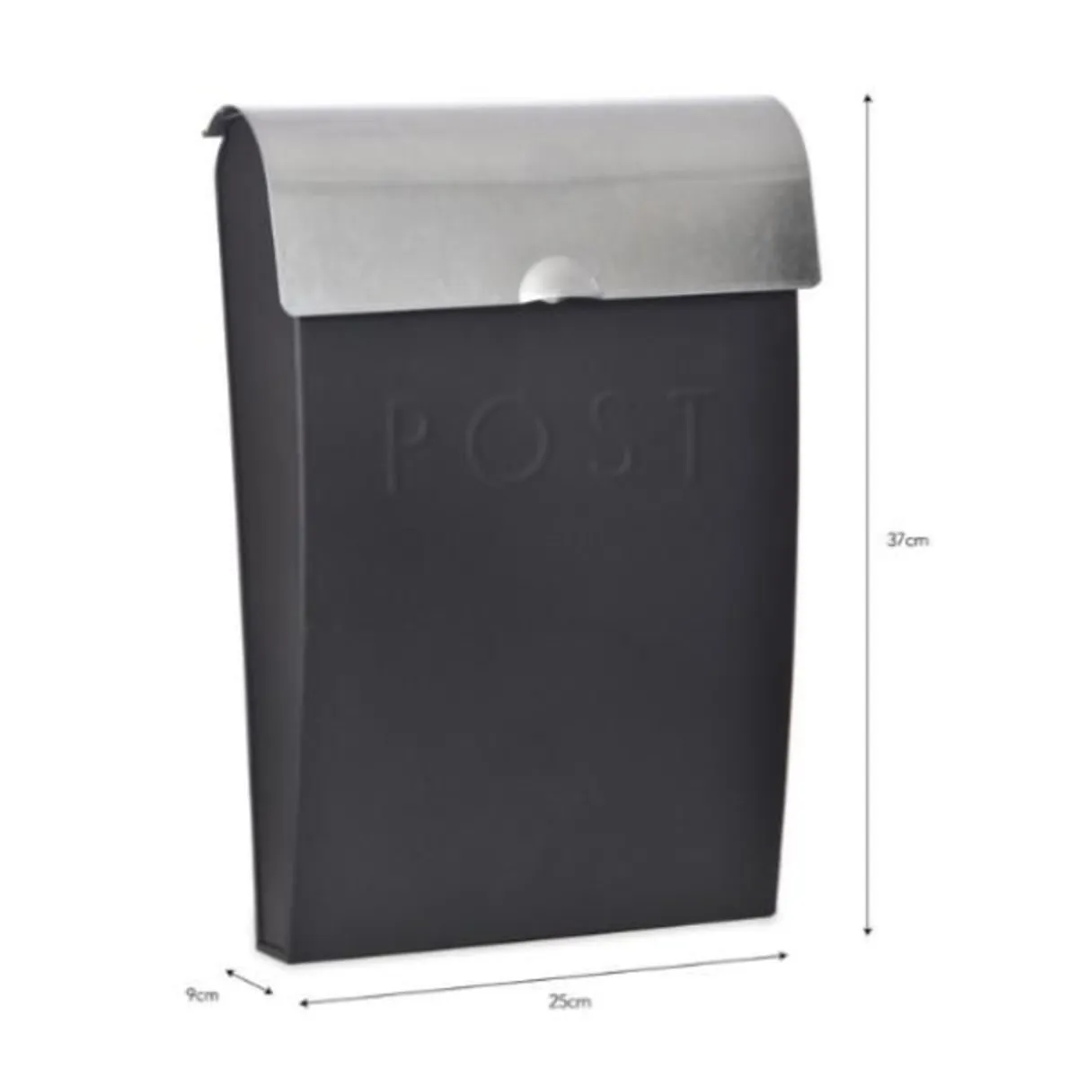 Classic Post Box with lock Carbon – GT24 - Image 1