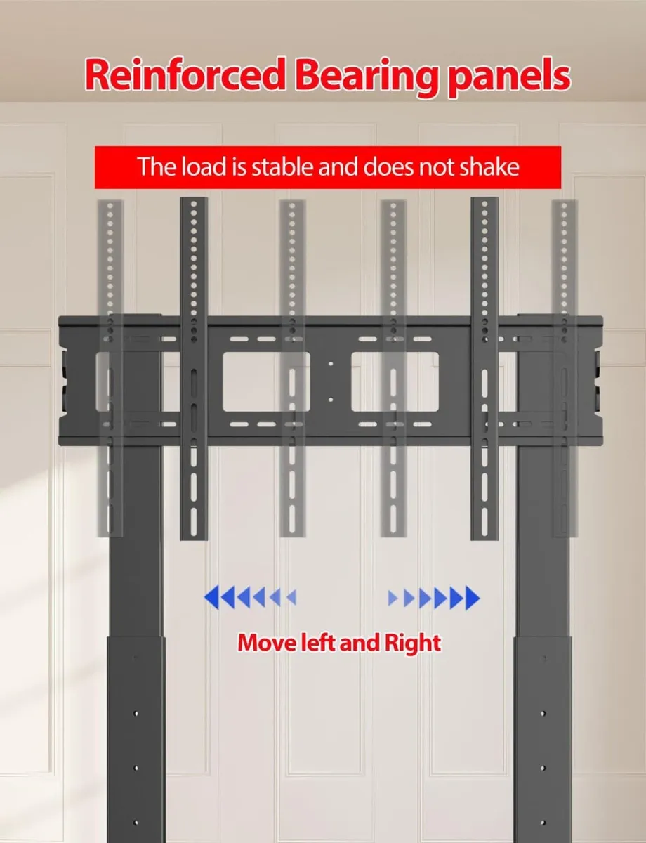 Mobile TV Stand on Wheels Large Screen Bracket - Image 4