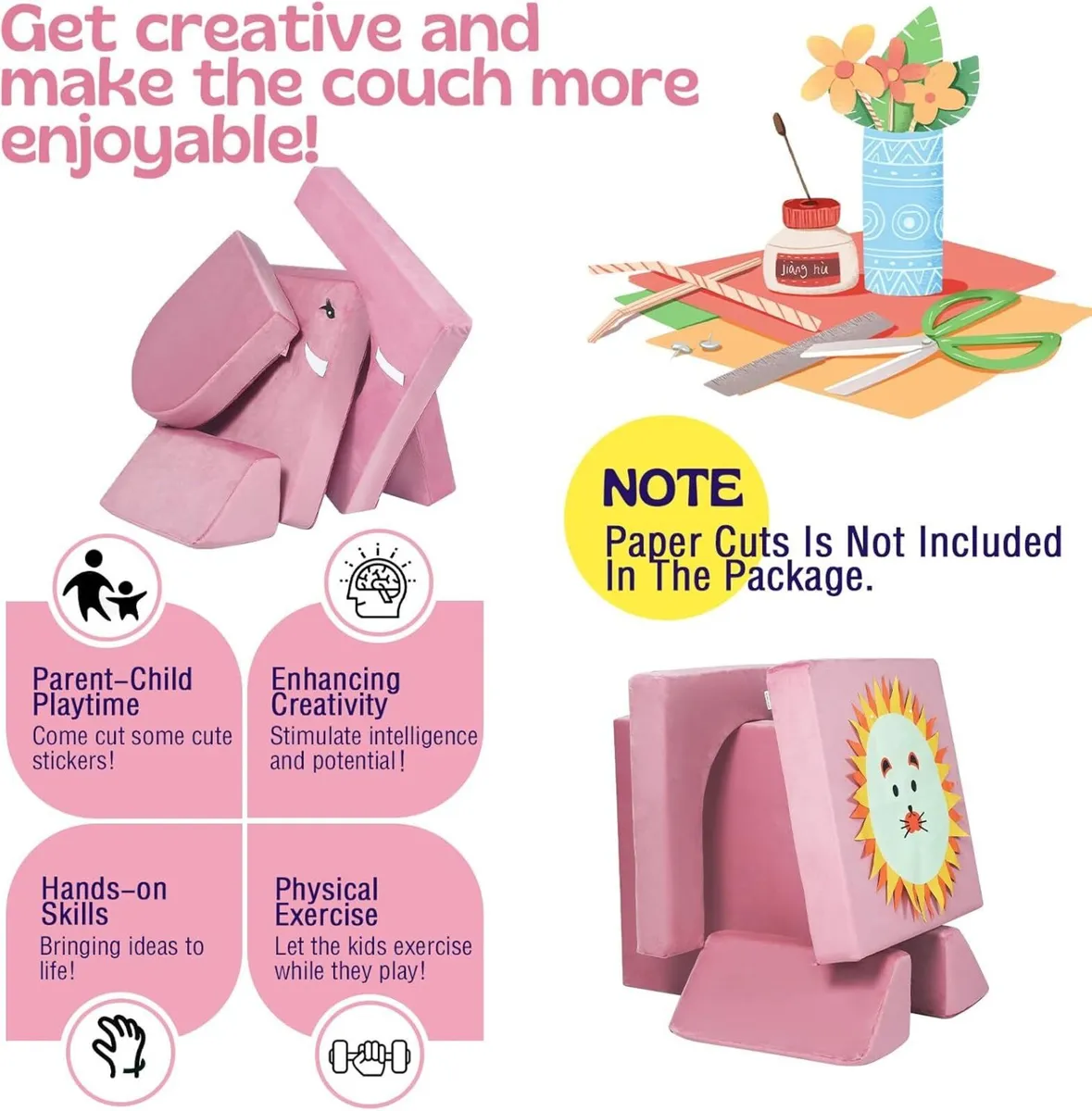 10-Piece Kids Play Sofa Bed Modular Toddler Chair - Image 4