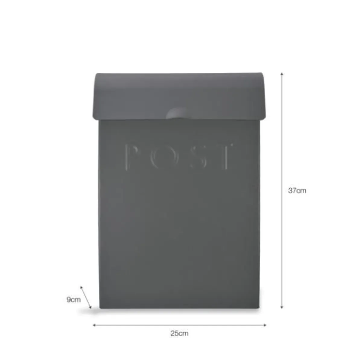 Classic Post box with Lock Charcoal GT-64 - Image 2