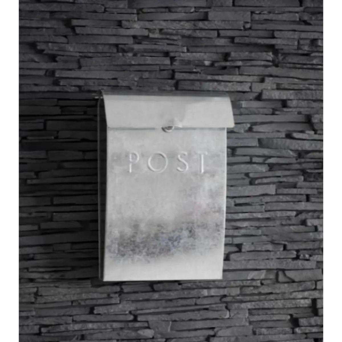 Classic Post Box with Lock Silver – GT29 - Image 1