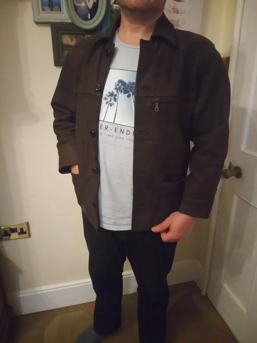 Leather Jacket size medium - large Good Quality - Image 1