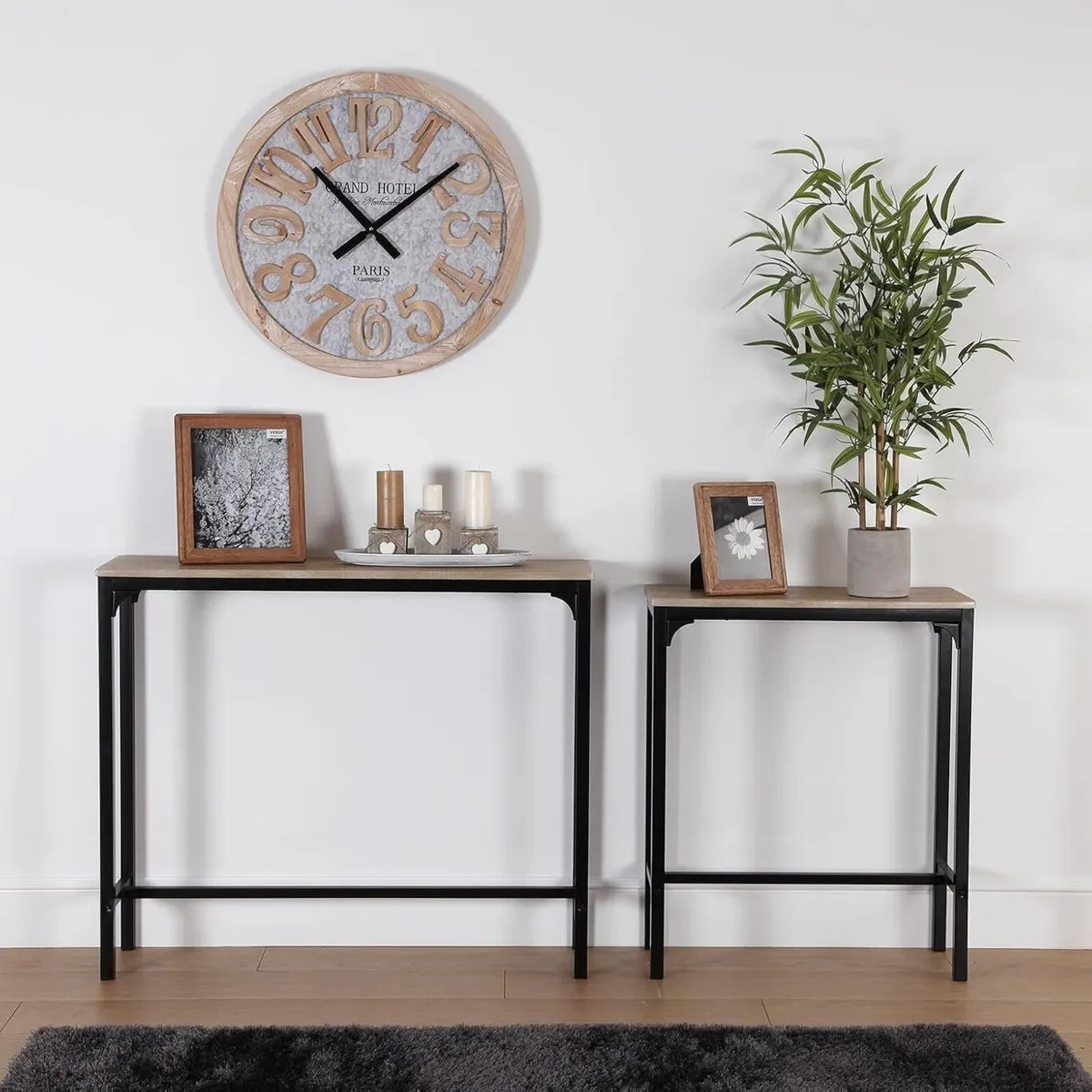 Doncaster Console Table Narrow 80x25x95cm Brown - Image 2