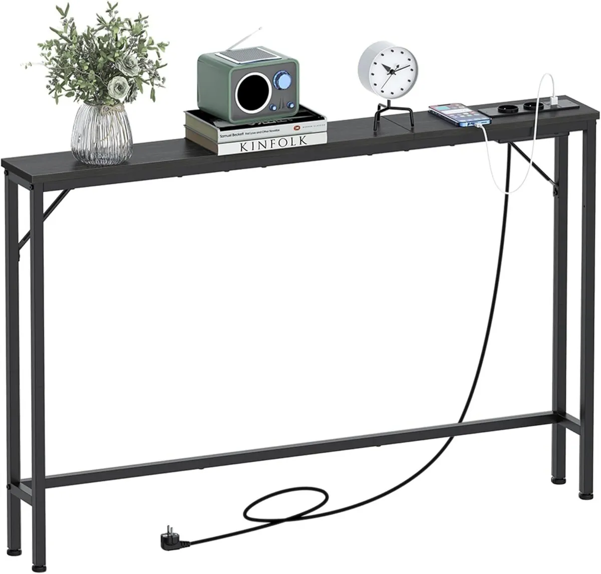 5.9 Inch Console Table with Charging Station and - Image 4