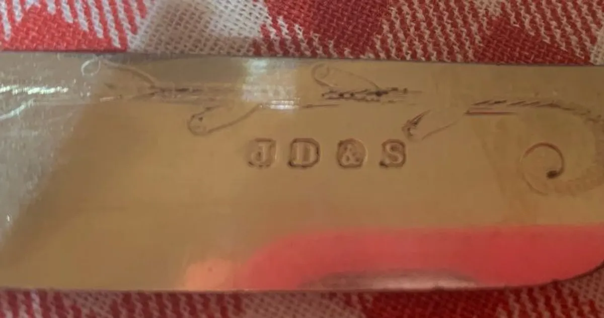 Silver plate fish cutlery -set of 6 with serving fork - Image 3