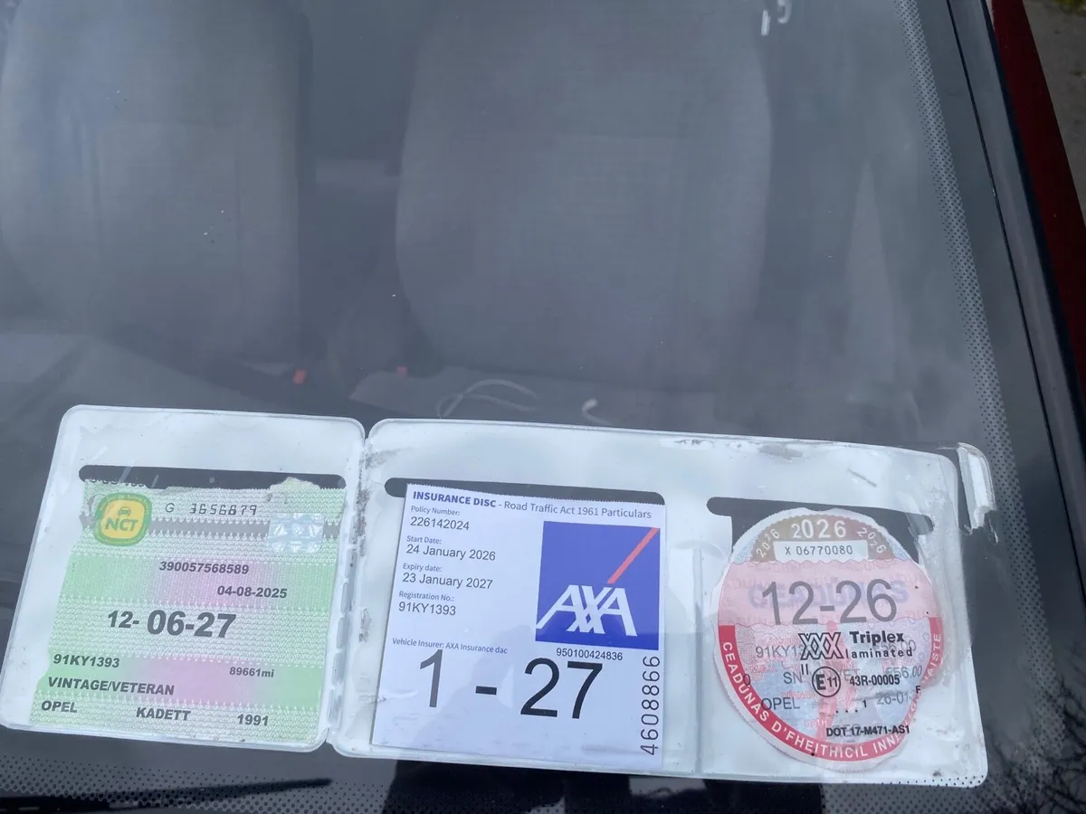 1991 OPEL KADETT S NCT 6/27 TAXED 12/26 - Image 2