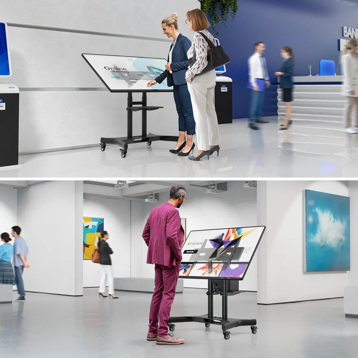 Mobile TV Stand on Wheels for 32-70 TVs - Image 4