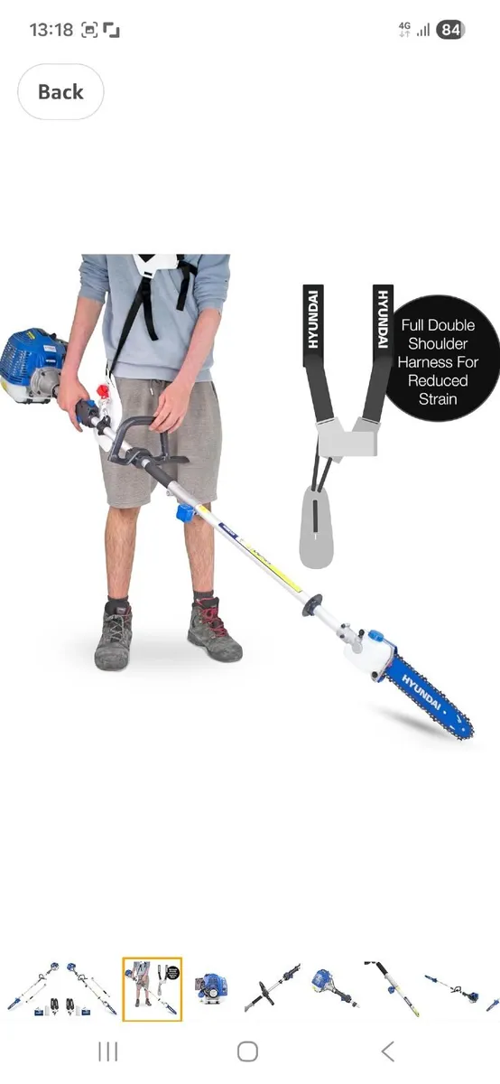 Hyundai 52cc long petrol pole saw - Image 4