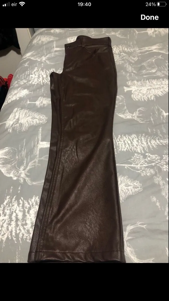 Ladies leather trousers size 12 €15 - Image 1