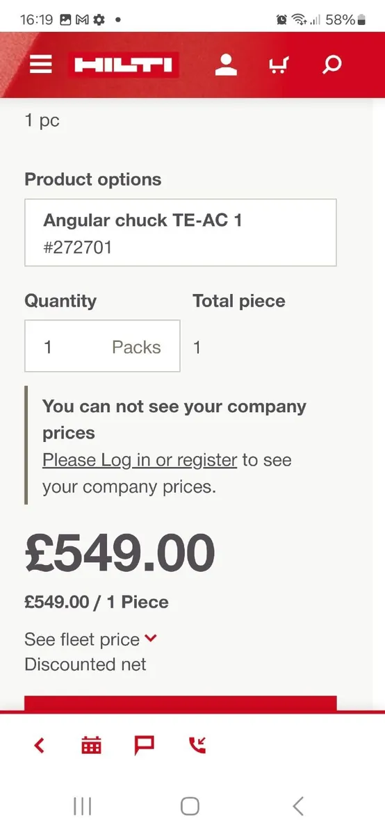 HILTI ANGULAR CHUCK for TE15 - Image 4