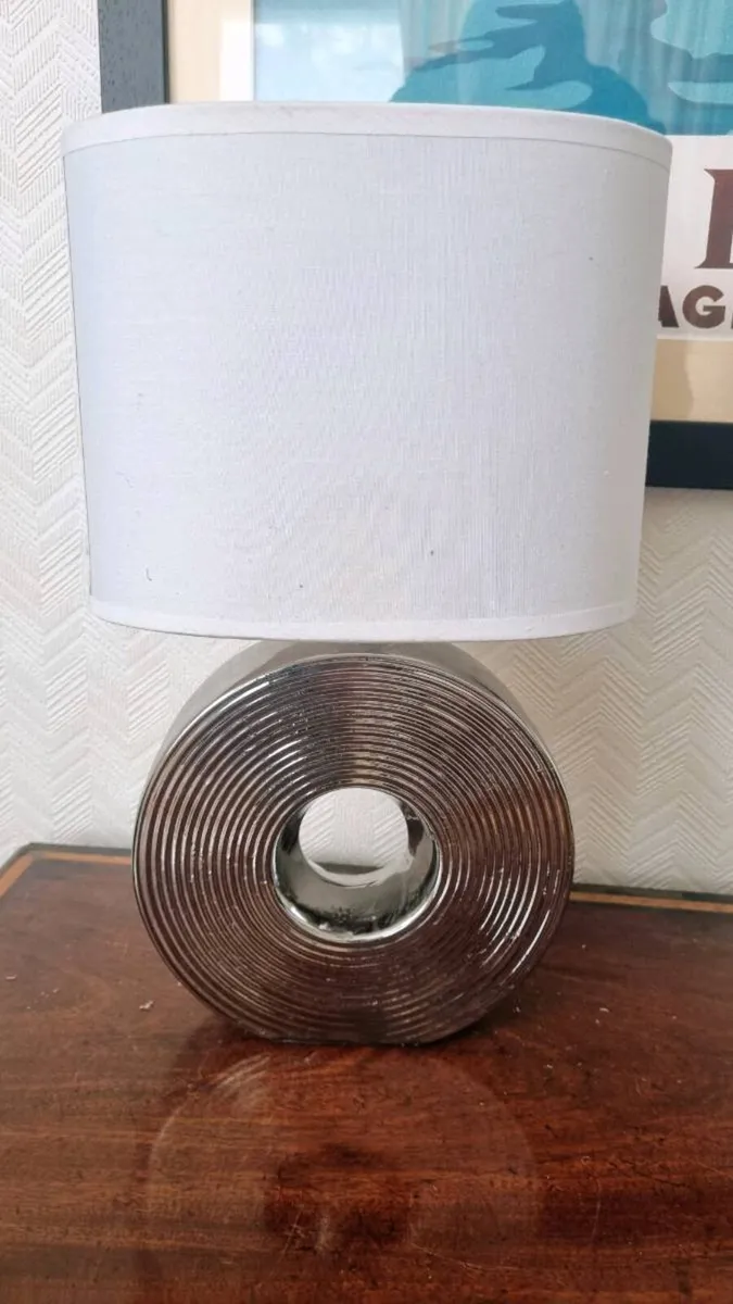 Ceramic Silver Table Lamp - Image 3