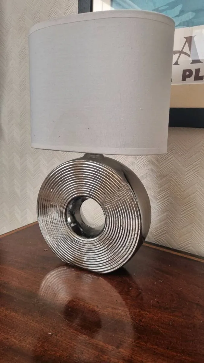 Ceramic Silver Table Lamp - Image 2