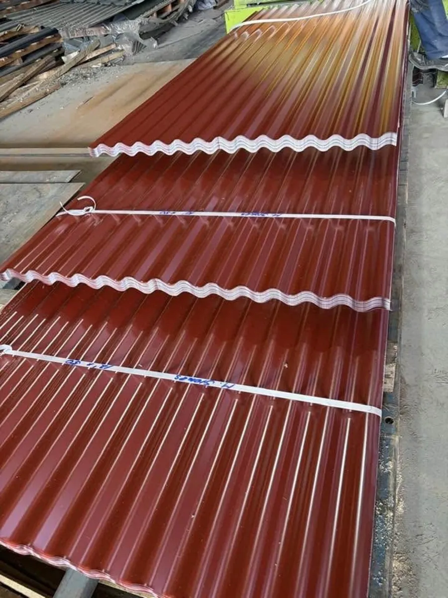 oxide red currogated bundle of sheets on clearance