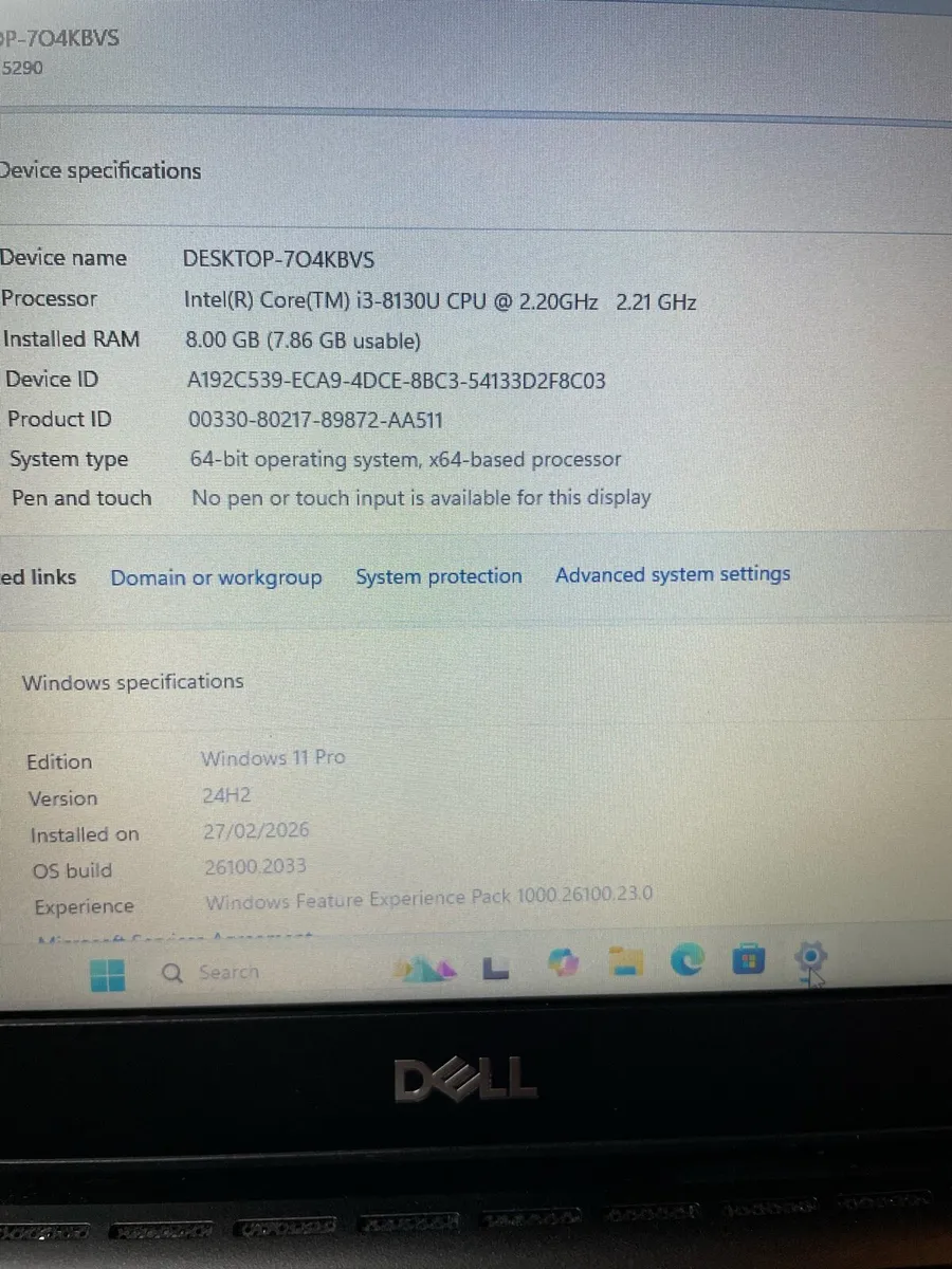 Dell laptop i3 pro 8/256 windows 11 pro - Image 4