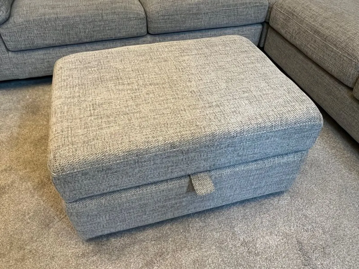 DFS Euphoria Corner Sofa, Cuddler couch and Storage footstool - Image 3