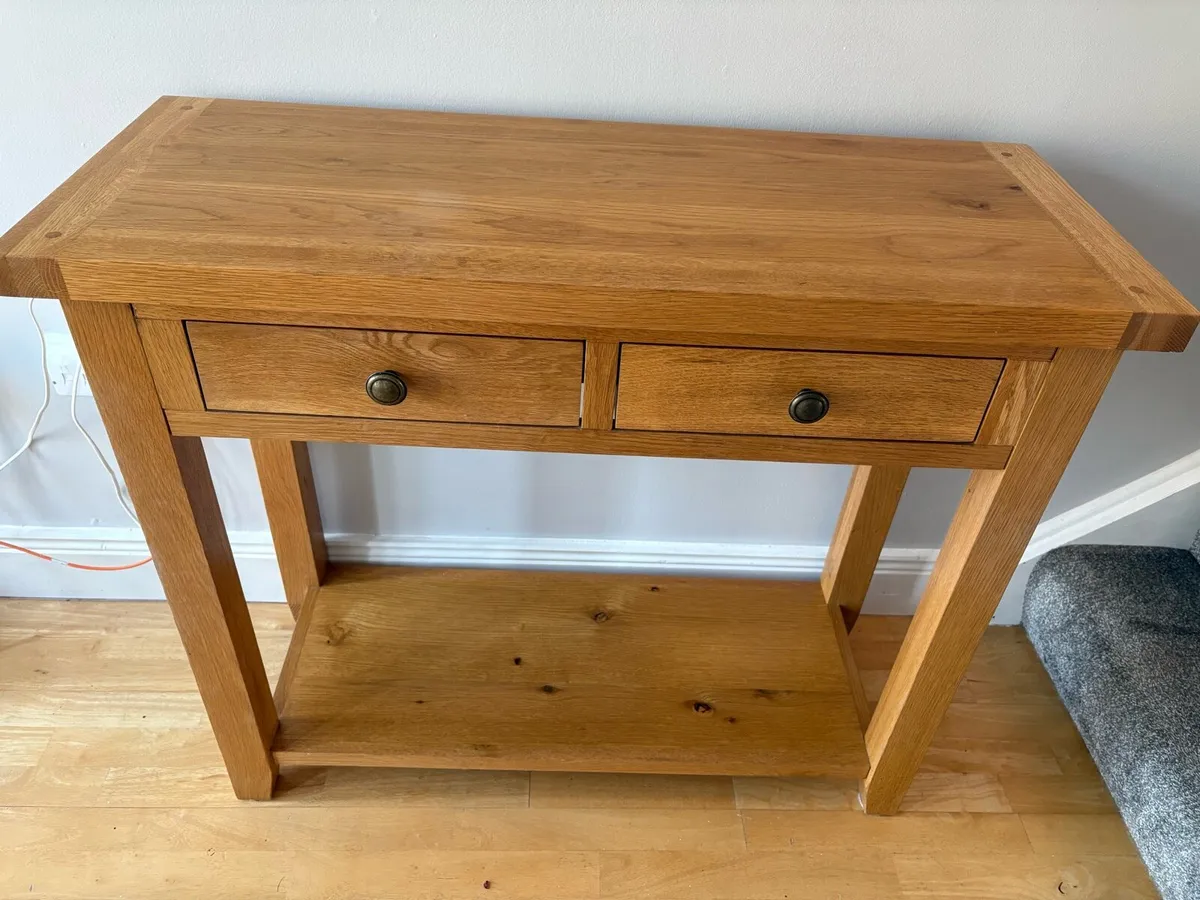 Oak Console Table - Image 1