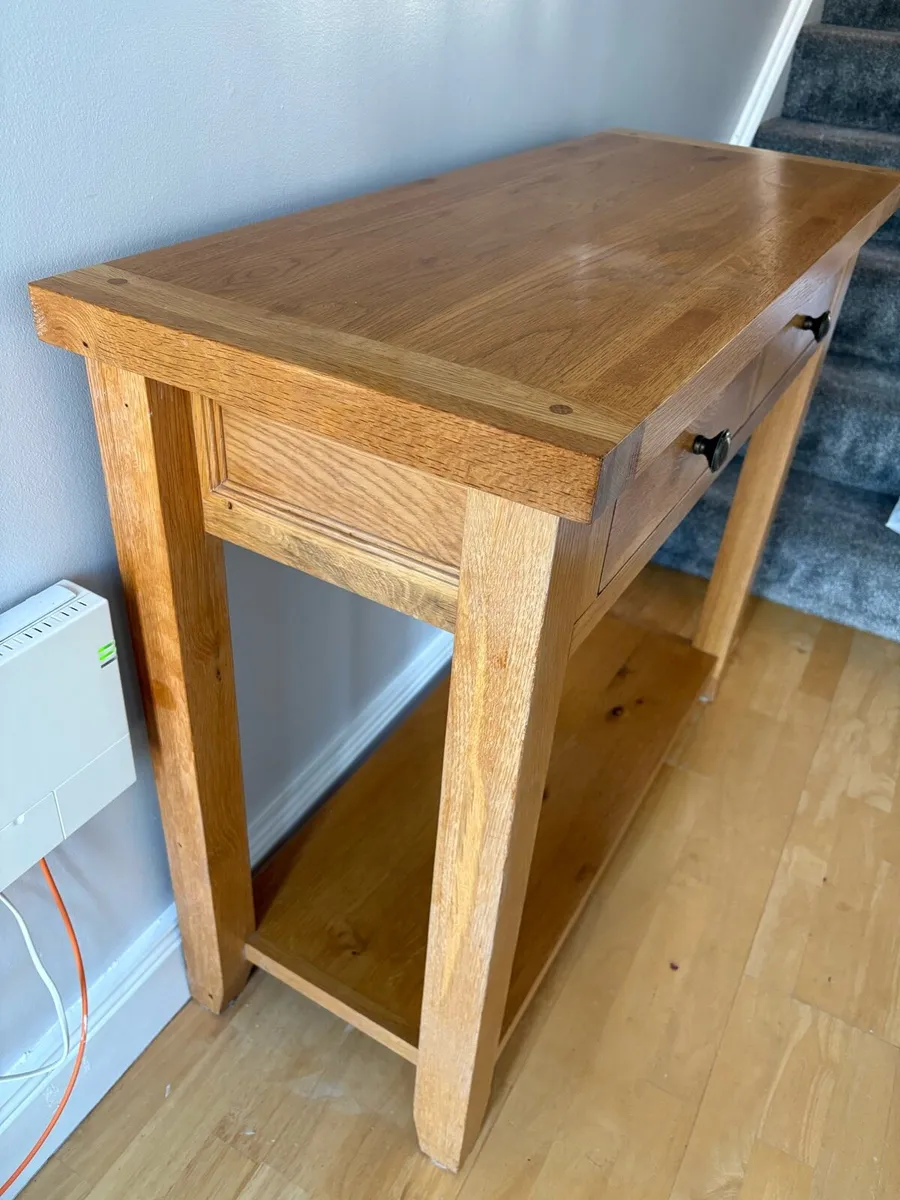 Oak Console Table - Image 2