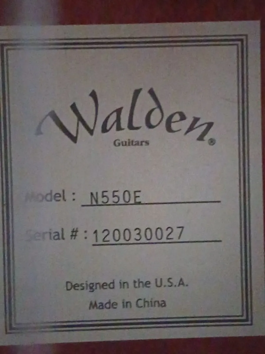 Walden N550E Classical Guitar - Image 2