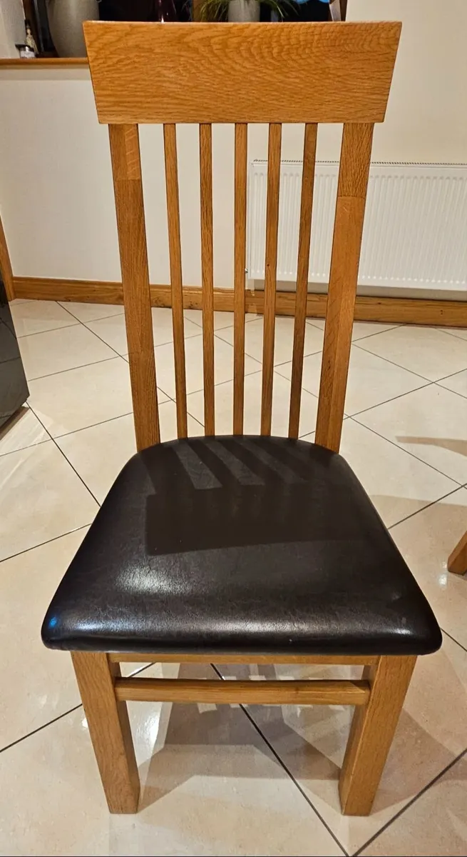 4ft Oak Extending Dining Table & 6 Chairs - Image 3