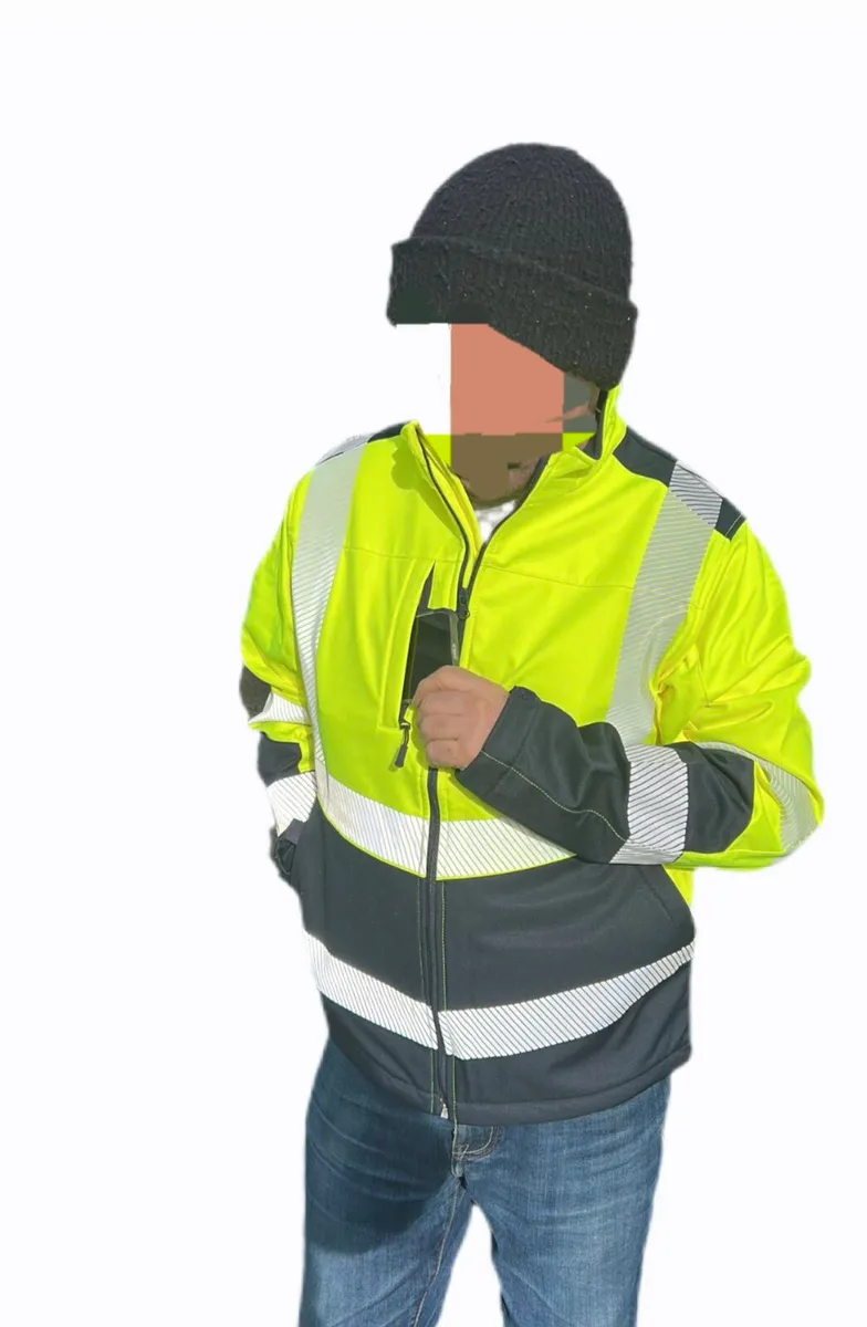 Men's Supertouch Hi Vis Softshell Jacket all sizes - Image 4