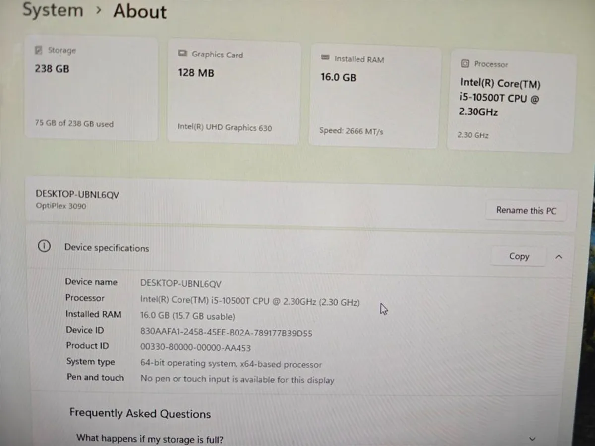 Dell OptiPlex 3090 Micro PC | i5 (10th gen) | 16GB - Image 3