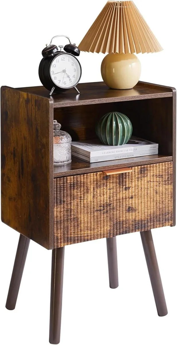 Bedside Table Modern Nightstand with Drawer Small - Image 1