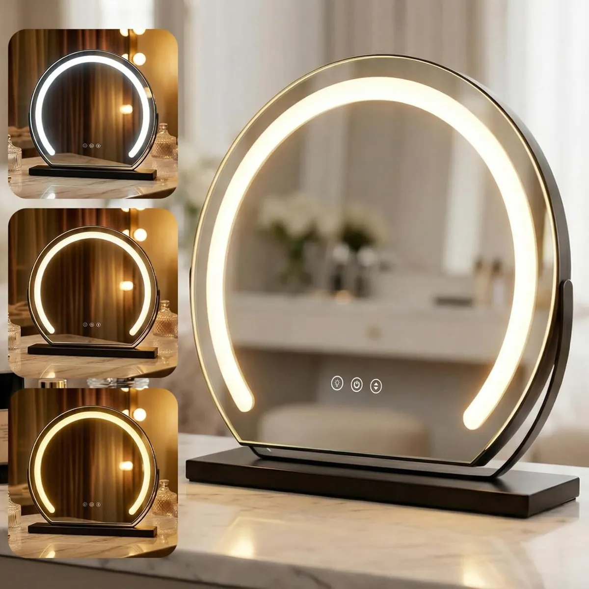 OSYNNIQ Vanity Mirror with Lights Round Makeup - Image 1