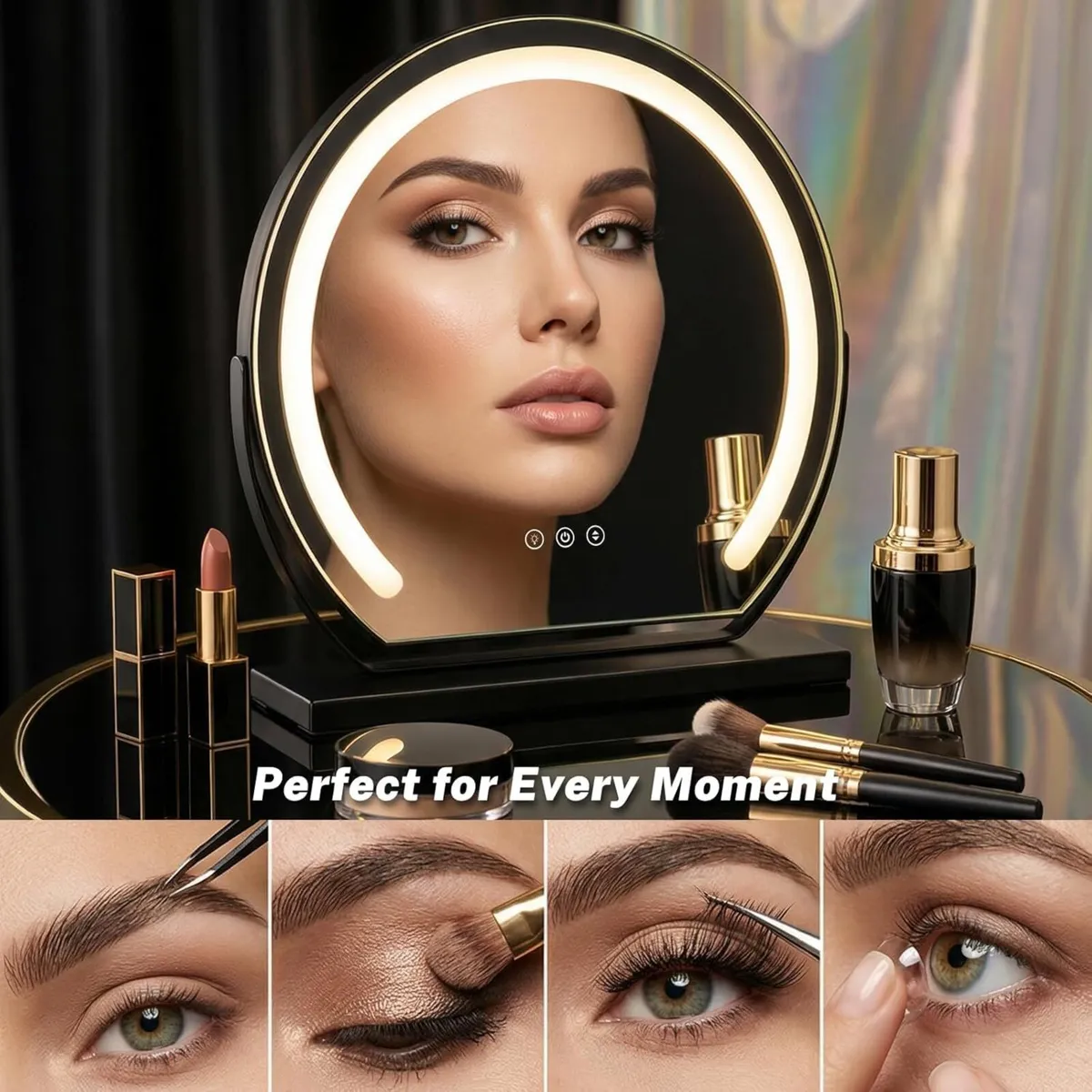 OSYNNIQ Vanity Mirror with Lights Round Makeup - Image 4