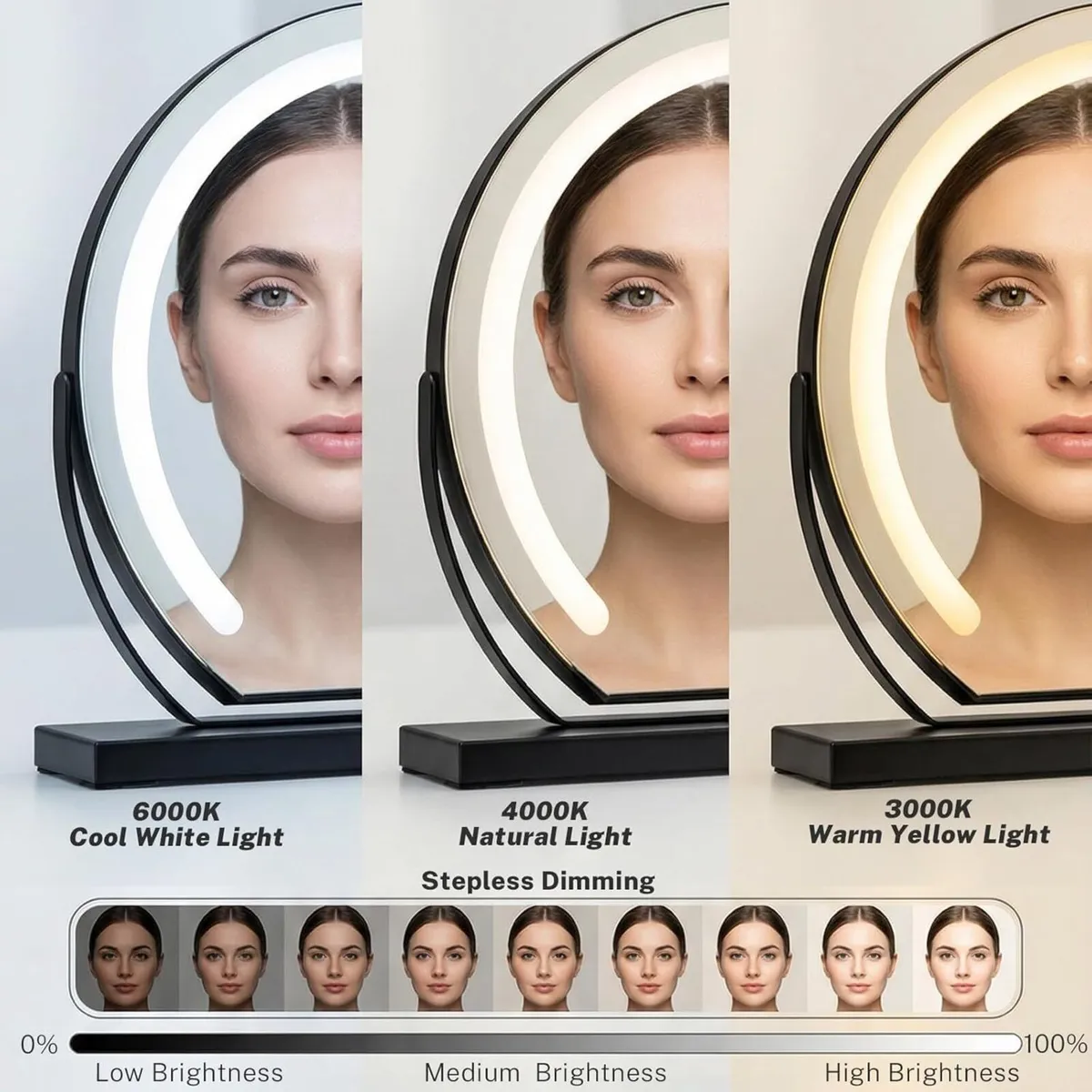 OSYNNIQ Vanity Mirror with Lights Round Makeup - Image 3