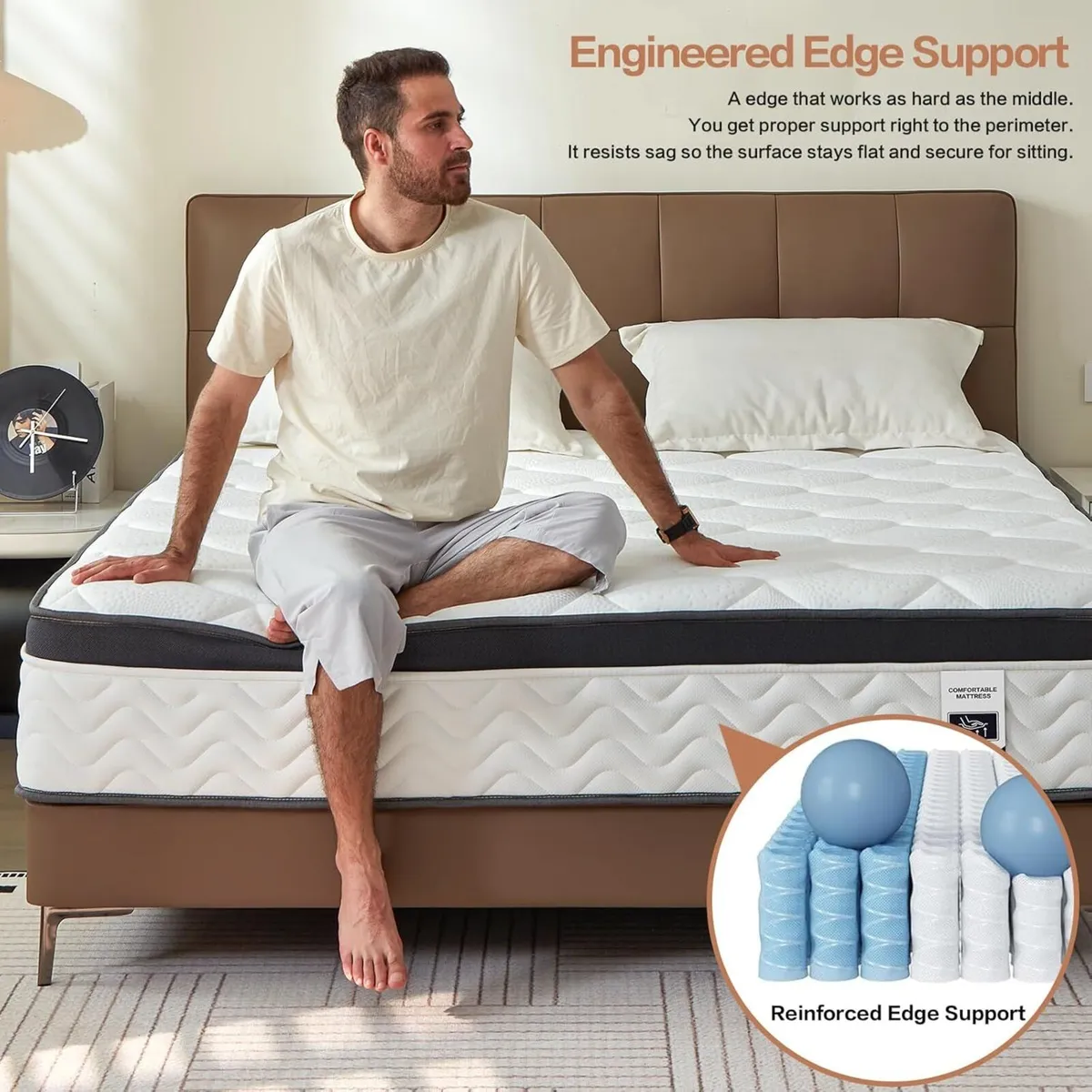 Firm Single Mattress 3FT 10 Inch Memory Foam - Image 2