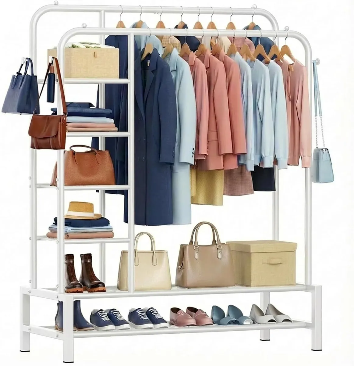 Clothes Rail for Bedroom - 100KG Clothing Hanging - Image 1