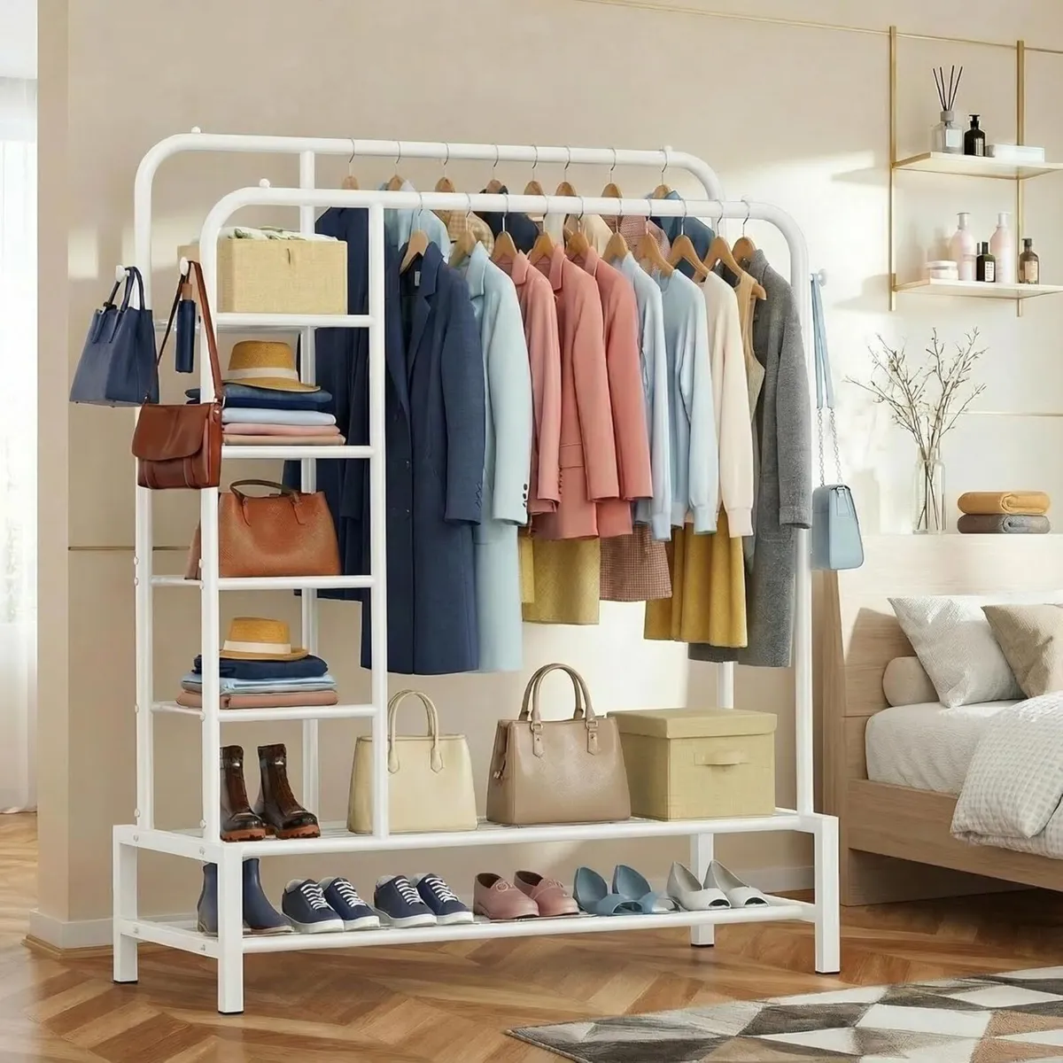 Clothes Rail for Bedroom - 100KG Clothing Hanging - Image 2