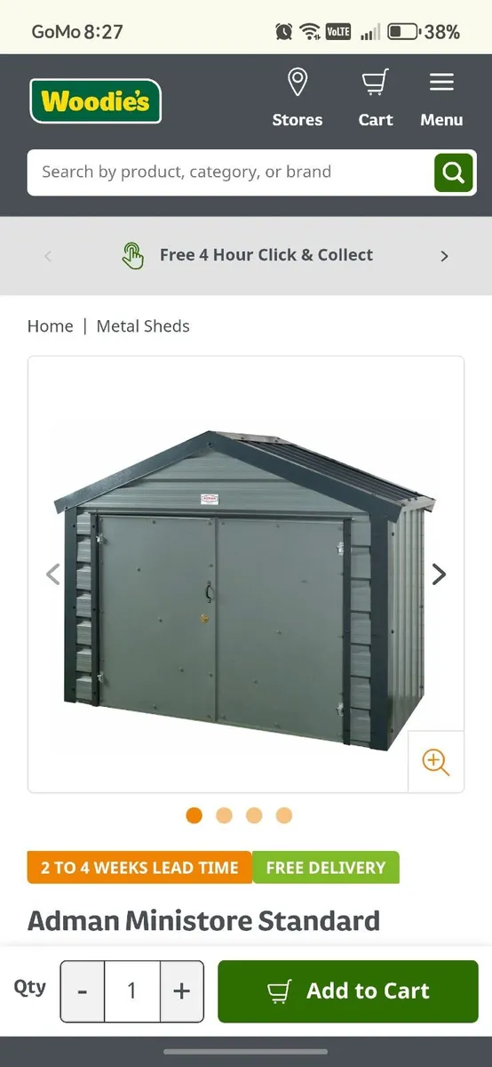 Adman Ministore  8ft x 3ft 8"