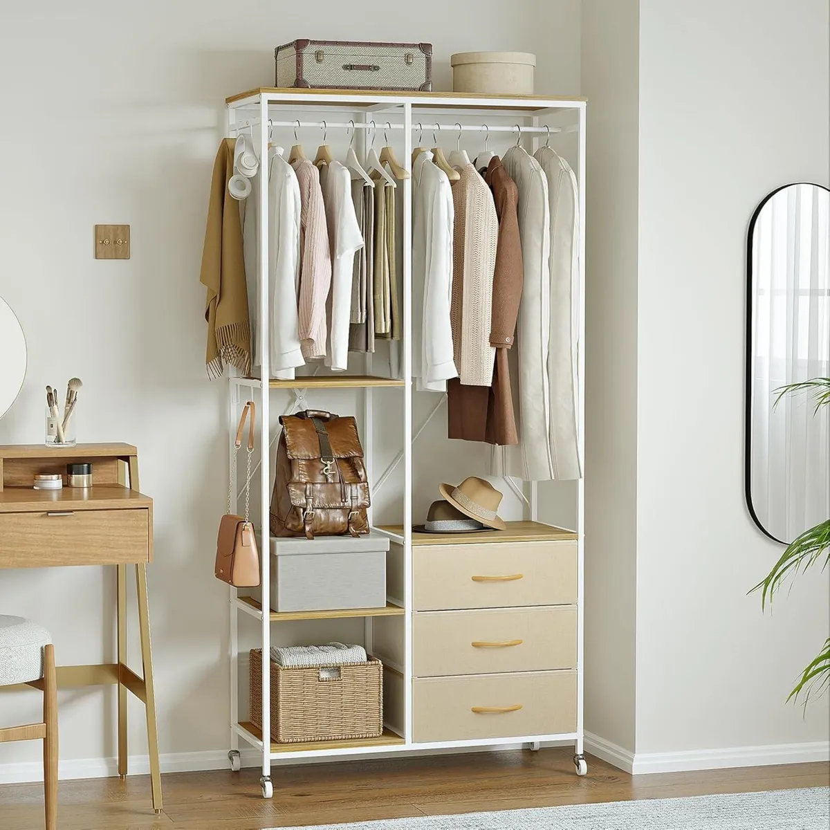 Heavy Duty Clothes Rail Rack Clothing Rails Open - Image 2