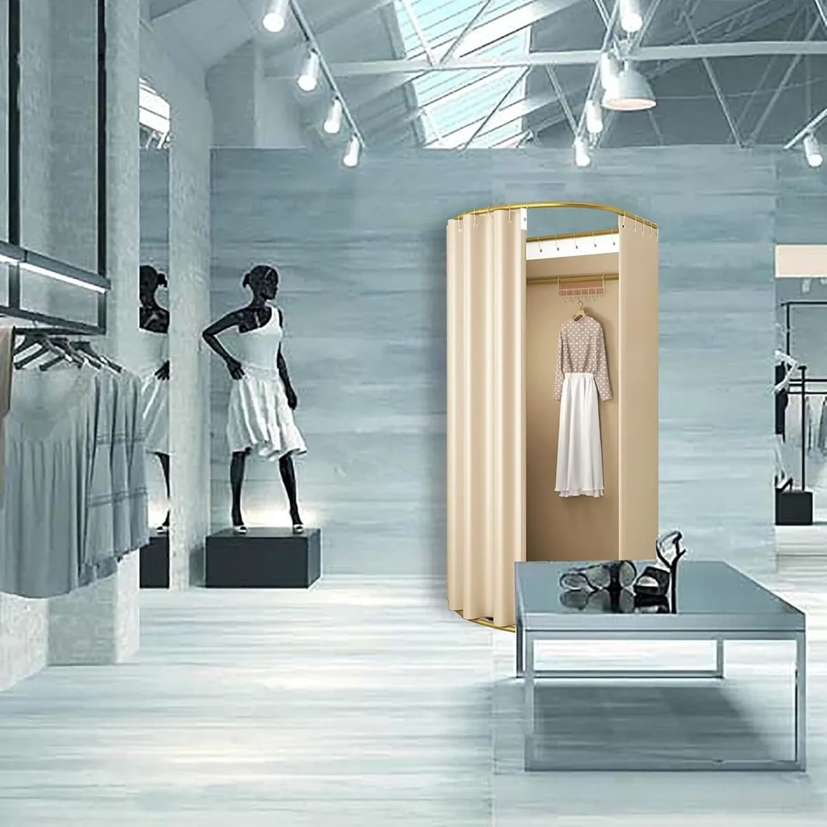 Clothing Store Fitting Room with Shading Curtain - Image 2