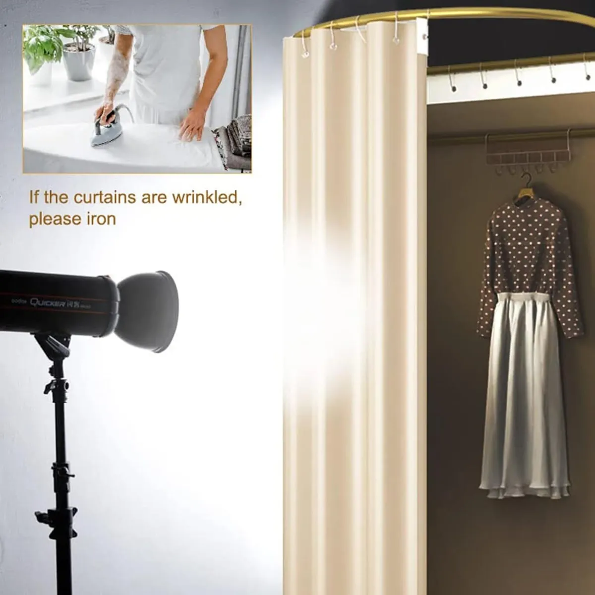 Clothing Store Fitting Room with Shading Curtain - Image 4