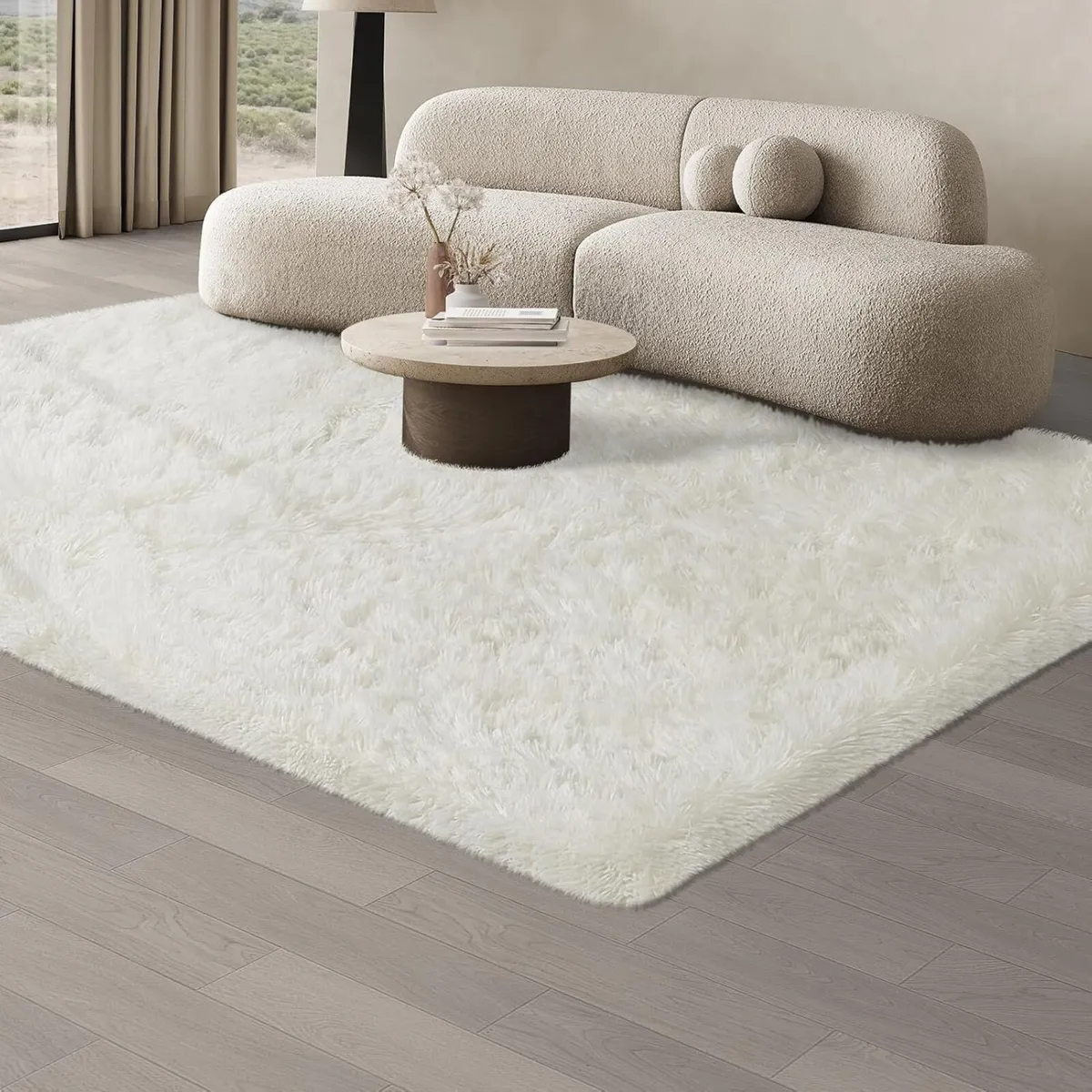 Rugs Living Room 160 x 230 cm Cream Area Rug Anti - Image 1