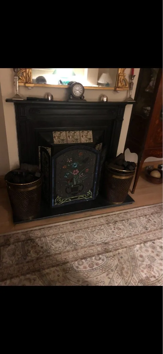 A Stunning  pair Hand Carved Irish  peat buckets