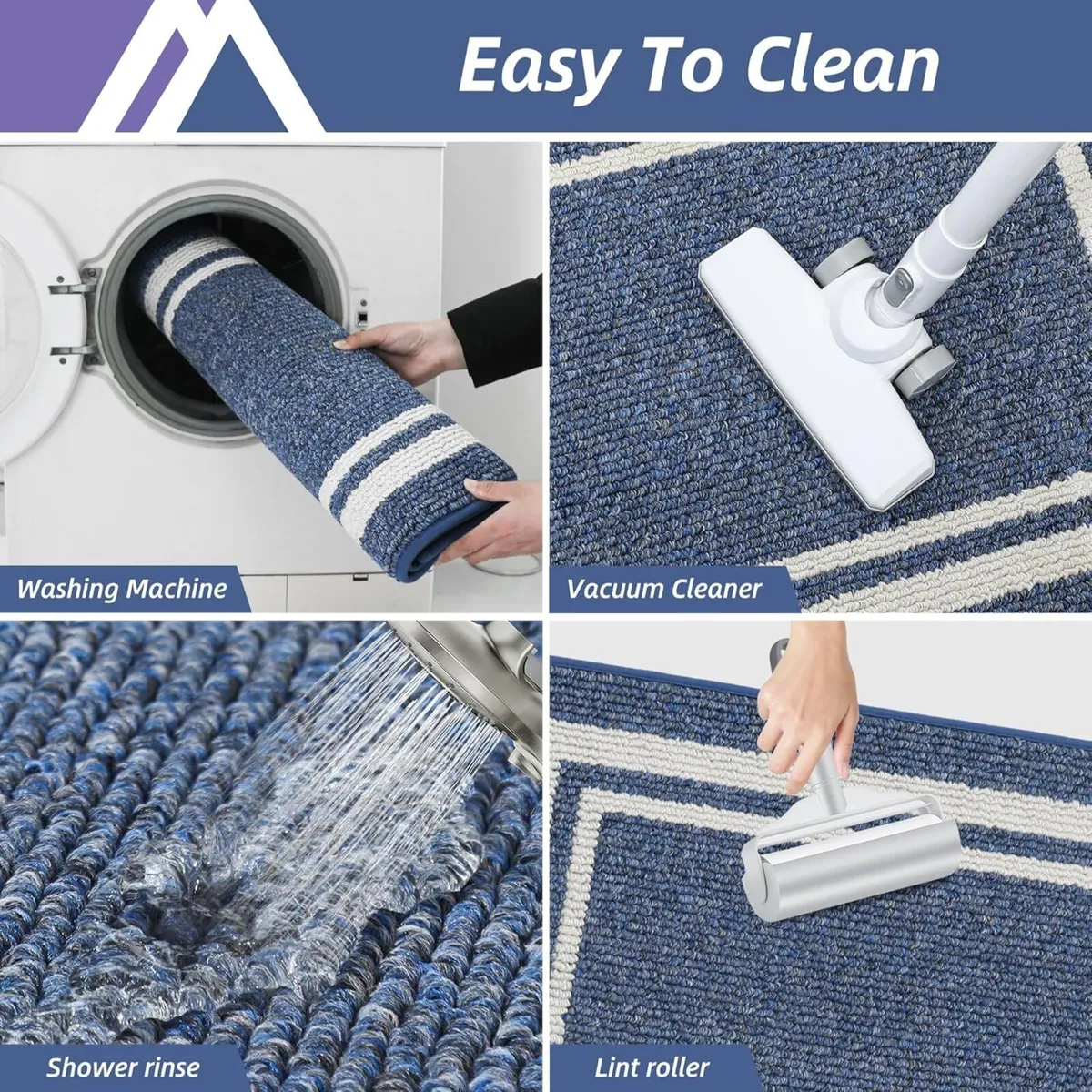 Nonslip Kitchen Runner Rug Set 2 Pieces 61x90cm+61 - Image 4