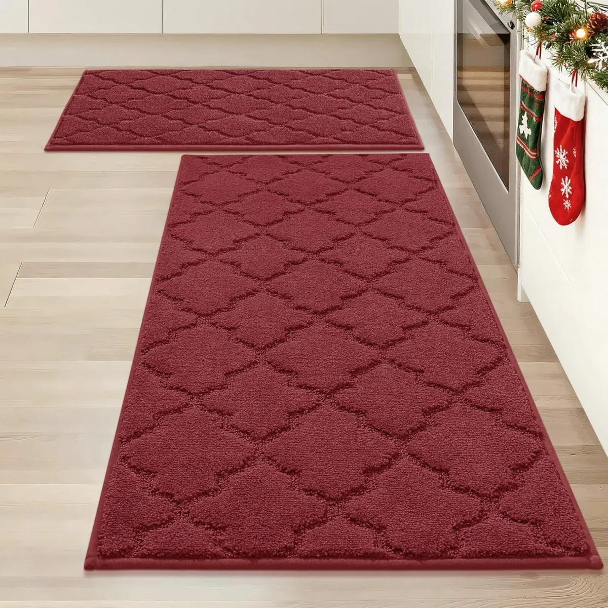 COSY HOMMER Nonslip Kitchen Rug Set 2 Pack - Image 1