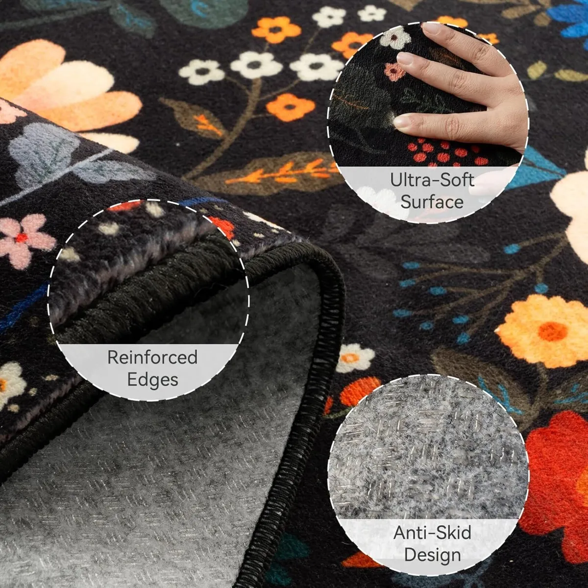 Runner Rugs for Hallway 60x300cm Floral Rug - Image 2