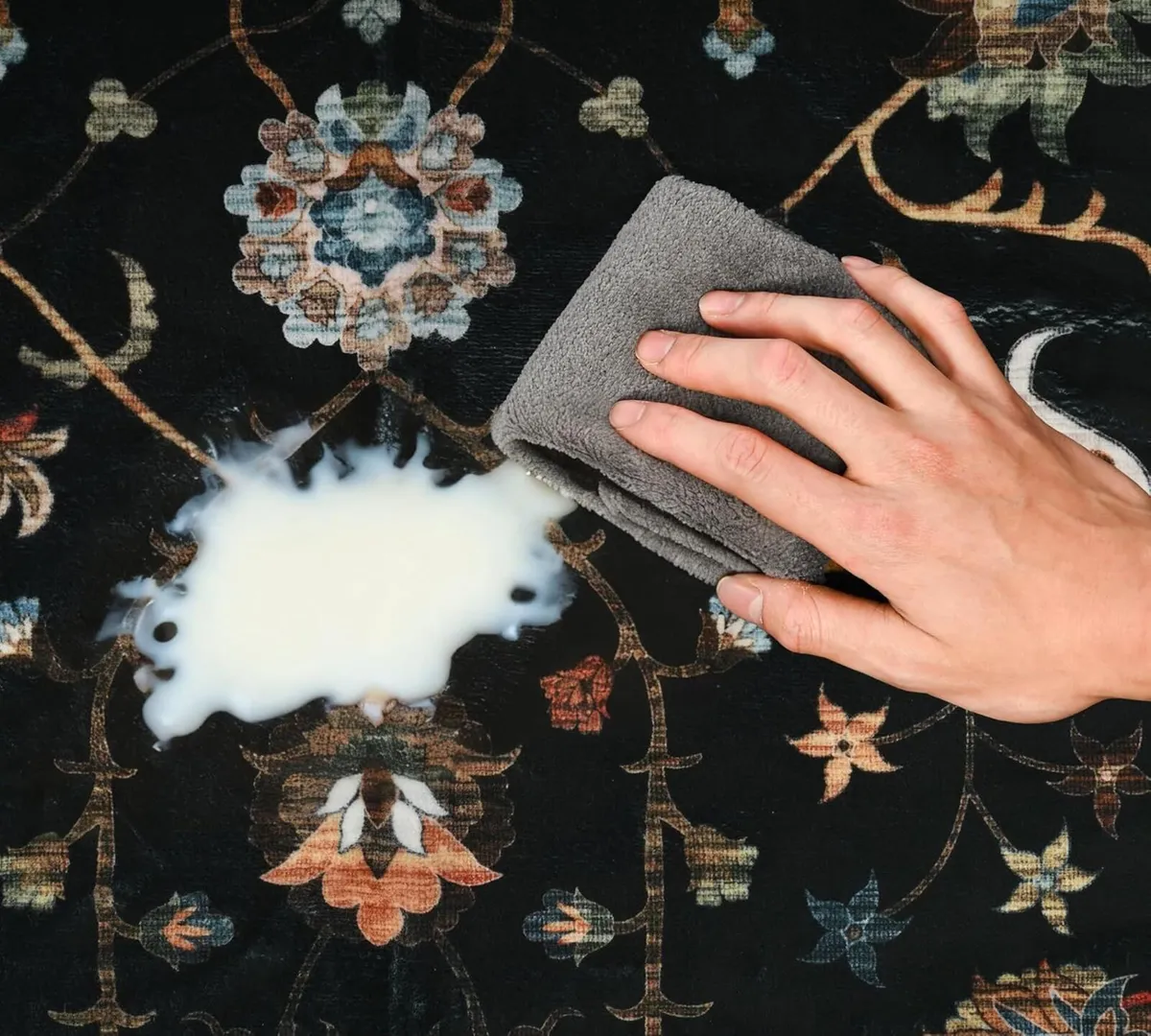 Traditional Living Room Rug Large Black for - Image 4