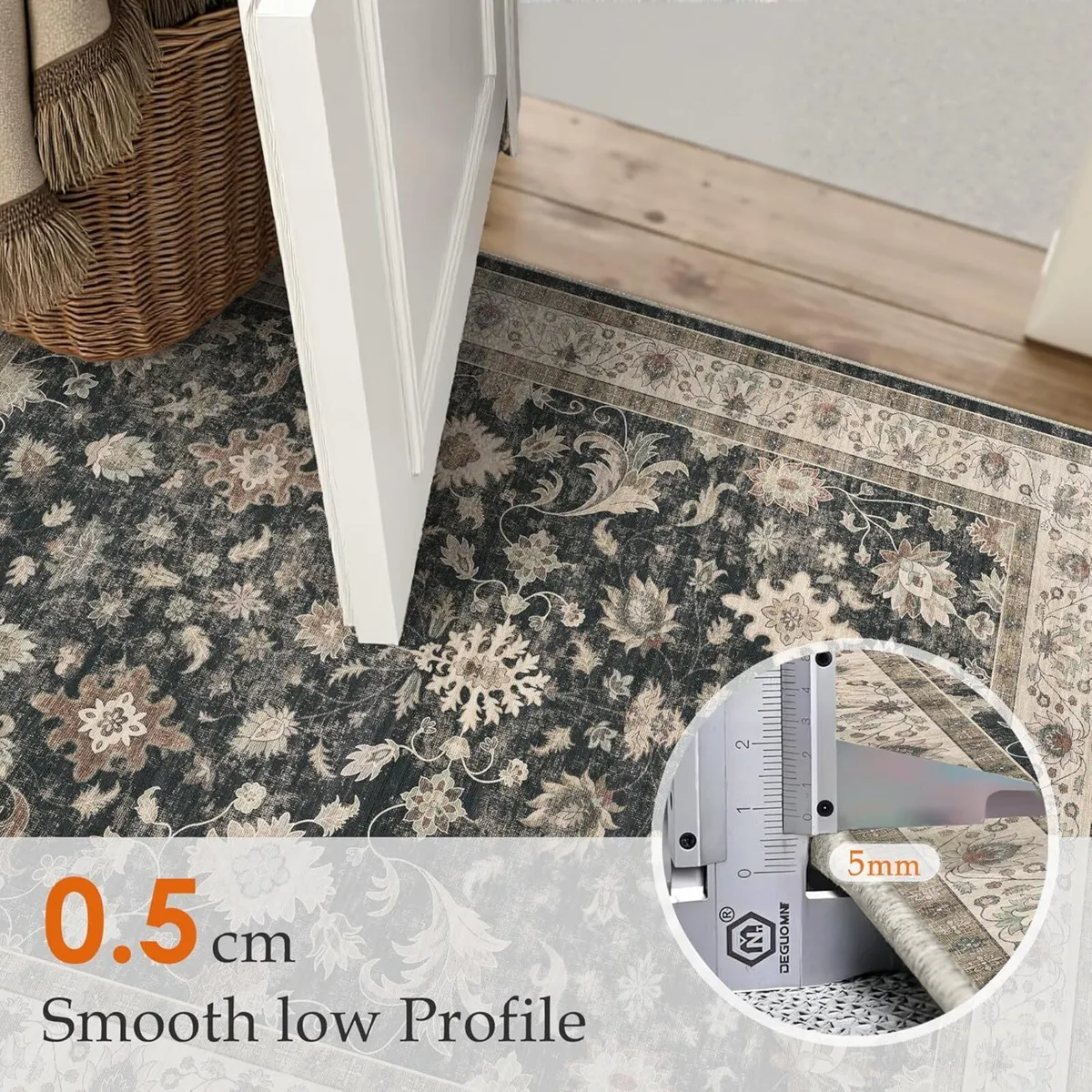 Rugs Living Room 240x300 cm Vintage Washable Non - Image 3