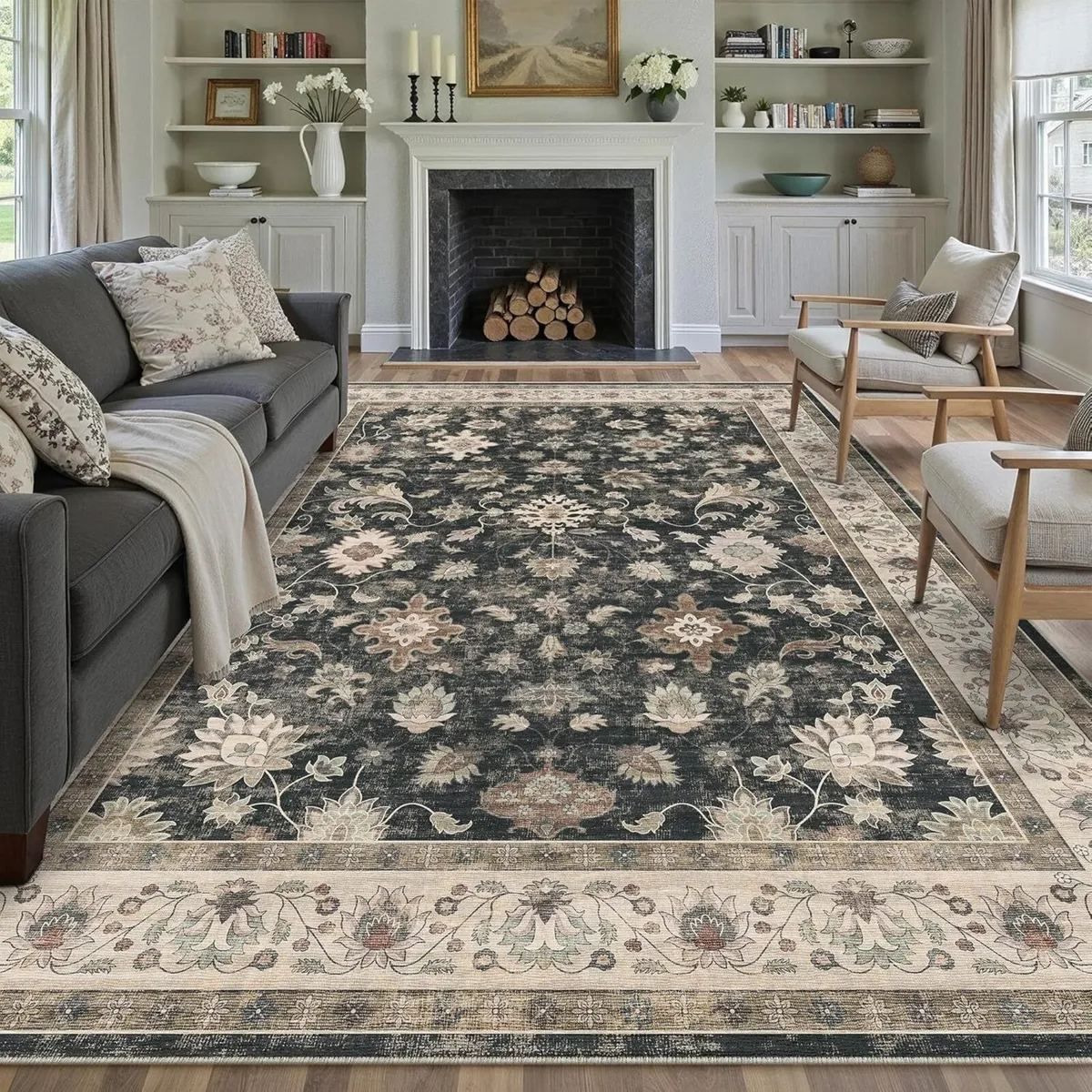 Rugs Living Room 240x300 cm Vintage Washable Non - Image 1